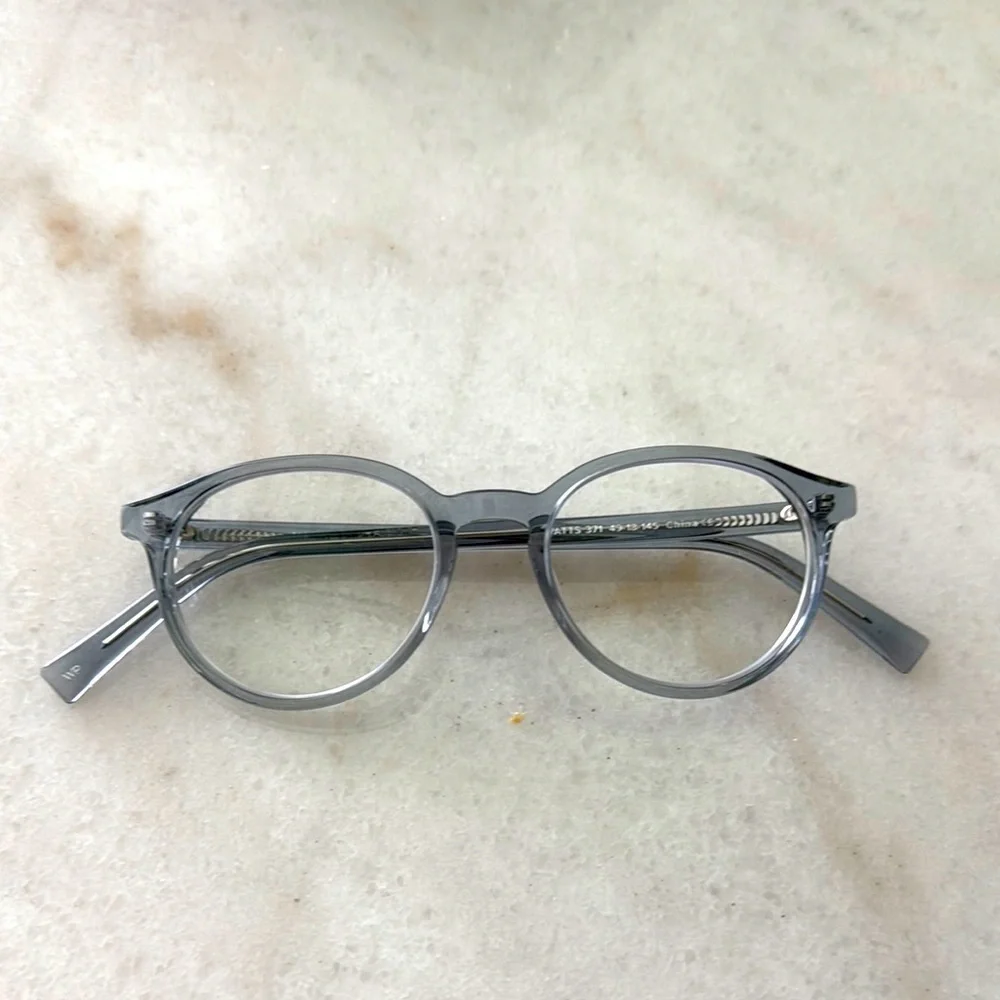 Warby Parker Watts 371 Pacific Crystal Eyeglasses Frames 49-18-145 With Case